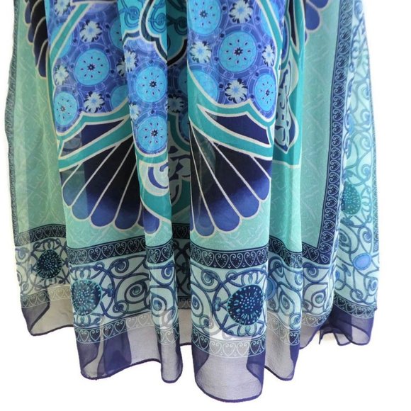 SiLK Decode 1.8 Dress Strapless Pleated Lined Blue Side Zip Padded Pleated Skirt - Picture 3 of 8